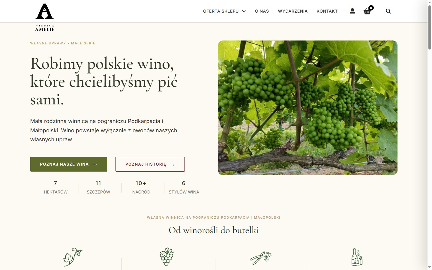 Winnica Amelie — sklep internetowy rodzinnej winnicy z Podkarpacia